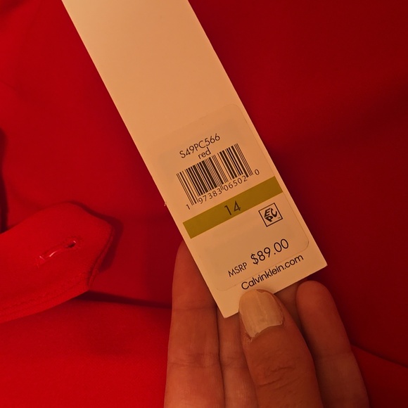 Women's CK Red Suit Pants - Picture 3 of 6